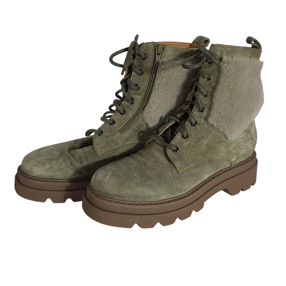 Voile Blanche Shearling Lined Olive Green Cleofe Boots Size 11 US / 41 EU - Picture 2 of 6